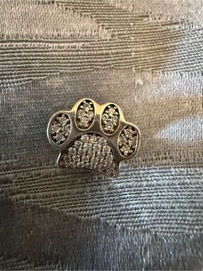 Authentic Pandora Sparkling Paw Print Charm 791714CZ S925 ALE Sterling Silver